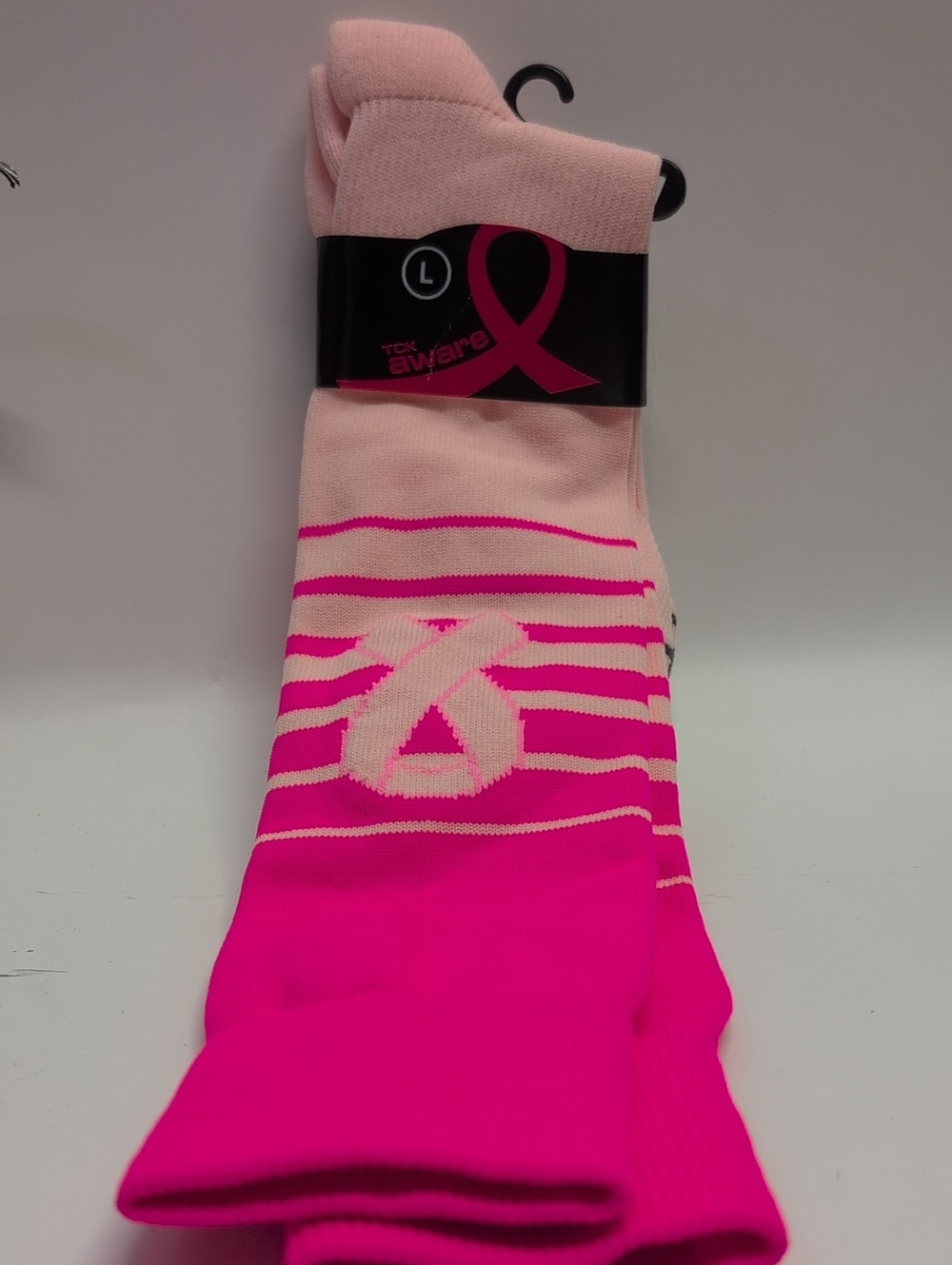 Awareness Pink Ribbon Compression Socks - Pink